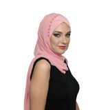 Şallı Takmatik Taşlı Pudra Hazır Türban Tesettür Bone Namaz Örtüsü