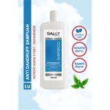 Sally Anti-Dandruff Kepekli Saçlar İçin Menthol Keratin Kepeğe Karşı Etkili Profesyonel Şampuan 1 LT