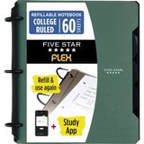 Salmore Esnek Doldurulabilir Defter + Çalışma Uygulaması, Kolej Çizgili Kağıt, 1 Inç Techlock Halkalar, Cepler, Sekmeler ve Bölücüler, 200 Yaprak Kapasitesi, Yeşil (29328AQ8) - --