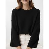 Salome Butik Oversize Yumoş Kazak - Siyah - Standart