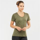 Salomon Agile Ss Tee W Kadın Koşu Tişört LC1483600 - XS - Yeşil