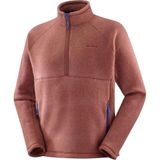 Salomon CHROMA Fleece Polar PULLOV HZ M Erkek Fleece Polar Rom Kuru Üzüm L