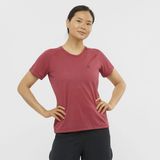 Salomon Cross Rebel Kadın Renkli Koşu Tişört - XS - Pembe