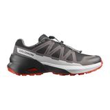 Salomon Erkek Speedcross Peak Gore-Tex Trail Koşu Ayakkabısı, Su Geçirmez Tüm Arazi Performansı Yürüyüş ve Uzun Patika Oturumları için, Siyah/Castlerock/Kiraz Domates, 6.5
