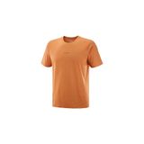 Salomon Erkek T-Shirt, Trackline Kısa Kollu, Comfort Kalıp, Turuncu, L Beden