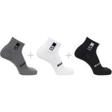 Salomon Everyday Ankle 3 Adet Gri Beyaz Siyah Çorap