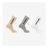 Salomon Everyday Crew 3 Pack Bej Gri Beyaz Çorap