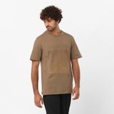Salomon Graphic Short Sleeve Erkek Yeşil Tişört - Bej - XL