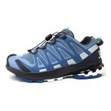 Salomon Kadın XA PRO 3D V8 Trail Koşu Ayakkabısı, Ashley Mavi/Abanoz/Opal Mavi, 8