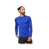 Salomon LC2033800 Mavi CROSS RUN LS Erkek Koşu Tişörtü