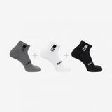 Salomon LC2086700 Everyday Ankle 3 Pack Siyah Beyaz Gri Unisex Çorap