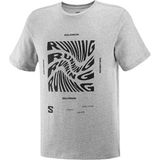 Salomon LC2219000 Running Graphic SS Tee M Gri Erkek T-shirt
