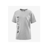 Salomon Lc2233 Logo Combo Ss Tee W Tişört Kadın T-shirt Gri