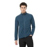 Salomon LC2276200 Tam Fermuarlı Polar Orta Katmanlı Ceket ESSENTIAL LIGHTWARM (Koyu Mavi/L/Erkek)