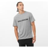 Salomon Logo Performance Erkek Tişört - Gri