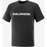 Salomon Logo Performance Erkek Tişört - Siyah