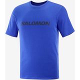 Salomon LOGO PERFORMANCE Erkek Tişört Surf The Web LC2102400 - Mavi