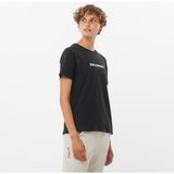 Salomon Logo Short Sleeve Kadın Siyah Tişört - XL