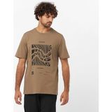 Salomon Running Graphic Ss Tee Erkek T-Shirt - Kahverengi - M