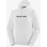 Salomon Sal Logo Perf Hoodie Erkek Beyaz Sweat