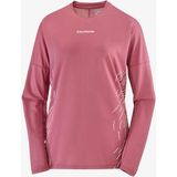 Salomon Sense Aero Gfx Ls Kadın Koşu Tişört Nocturne LC2697900 - Pembe - XL
