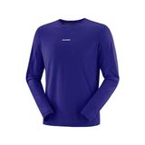 Salomon SHAKEout CORE LS TEE Erkek Koşu Uzun Kollu Tişört LC2948000 Mavi