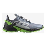Salomon Supercross 4 L473158 Erkek Outdoor Ayakkabı - Gri - Açık Mavi