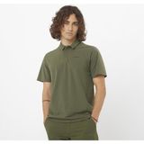 Salomon Trackline Polo M Erkek T-Shirt - Yeşil