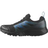 Salomon Wander Gore-Tex erkek parkur koşu ve yürüyüş ayakkabısı, dış mekan için hazır, sönümleme sayesinde konfor, Black Darkest Spruce Ibiza Blue, 41 1/3 EU