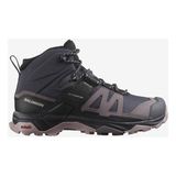 Salomon x Ultra 4 Mid Gtx W Lacivert Kadın Bot - Sarı
