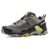 Salomon X Ultra 5 Erkek Trekking ve Yürüyüş Ayakkabısı, Gri-Siyah-Sarı, 45.33