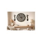 Salon Duvar Saati 40 Cm Çiçekler 30 Cm Dir No37