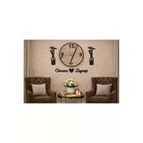 Salon Duvar Saati 40 Cm Çiçekler 30 Cm Kişiye Özel Modern Ve Şık No1004