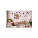Salon Duvar Saati 40 Cm Kuş Temalı Şık Ve Modern No4019