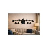 Salon İçin Kuş Temalı Duvar Saati Kişiye Özel 40 Cmdir No19