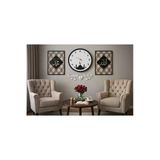Salon İçin Şık Konbinli Duvar Saati 40 Cm No 11