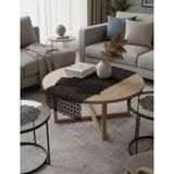Salon Takımı 5 Parça Dantel Masa Örtüsü Runner Seti Angles Model Krem