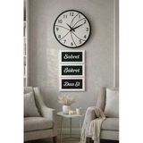 Salon Ve Odalar İçin Şık Duvar Saati 40 Cm Çerçeve 20*30 Cm Dir No 26