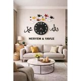 Salon Ve Odalar İçin Tasarlanmış Duvar Saati Kişiye Özel No 88