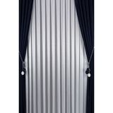 Salon ve Oturma Odaları Için Ağır Gramajlı Zarif Simli Bambu Model 1/2 Seyrek Pileli Tül Perde - 100 x 280 cm - Kırık Beyaz
