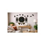Salonlarıniza Şıklık Katacak Modern Duvar Saati 40 Cm Çiçekler 40 Cm Kişiye Özel No 4043