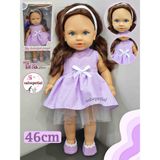 Salsepetial Büyük Boy Et Bebek 46 cm Kokulu Kutulu Model Bebek Tina Bebek 46 cm - Mor