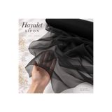 ŞALSERA Siyah Hayalet Şifon Kumaş ( 30 Denye Şifon ) 150 x 100