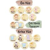SaltanArt 12 Aylık Ahşap Plak Seti Bebek Aylık Fotoğraf Kartları Bebek Hediyelik Hatıra Kartı Çok Renkli SaltanArtNM111