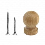 SaltanArt Naturel Doğal Ahşap Dolap Mobilya Çocuk Odası Mutfak Kapı Çekmece Kulpu (Mini Top, Adet, 1)