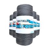 Saltıklar 420 Koyu Gri 100 gr 5 Adet Polyester Makrome İpi