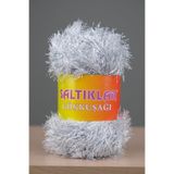 SALTIKLAR Gökküşağı Simli Yumoş Premium Simli Sakallı Ip 100gr/110m Gümüş