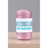 SALTIKLAR Makrome Ipi Simli 100gr 3mm - Premium Simli Makrome Ipi Gül Sg-350