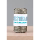 SALTIKLAR Makrome Ipi Simli 100gr 3mm - Premium Simli Makrome Ipi Haki Yeşil Sg-2860