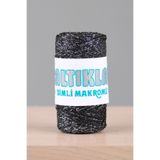 SALTIKLAR Makrome Ipi Simli 100gr 3mm - Premium Simli Makrome Ipi Siyah Sg-60